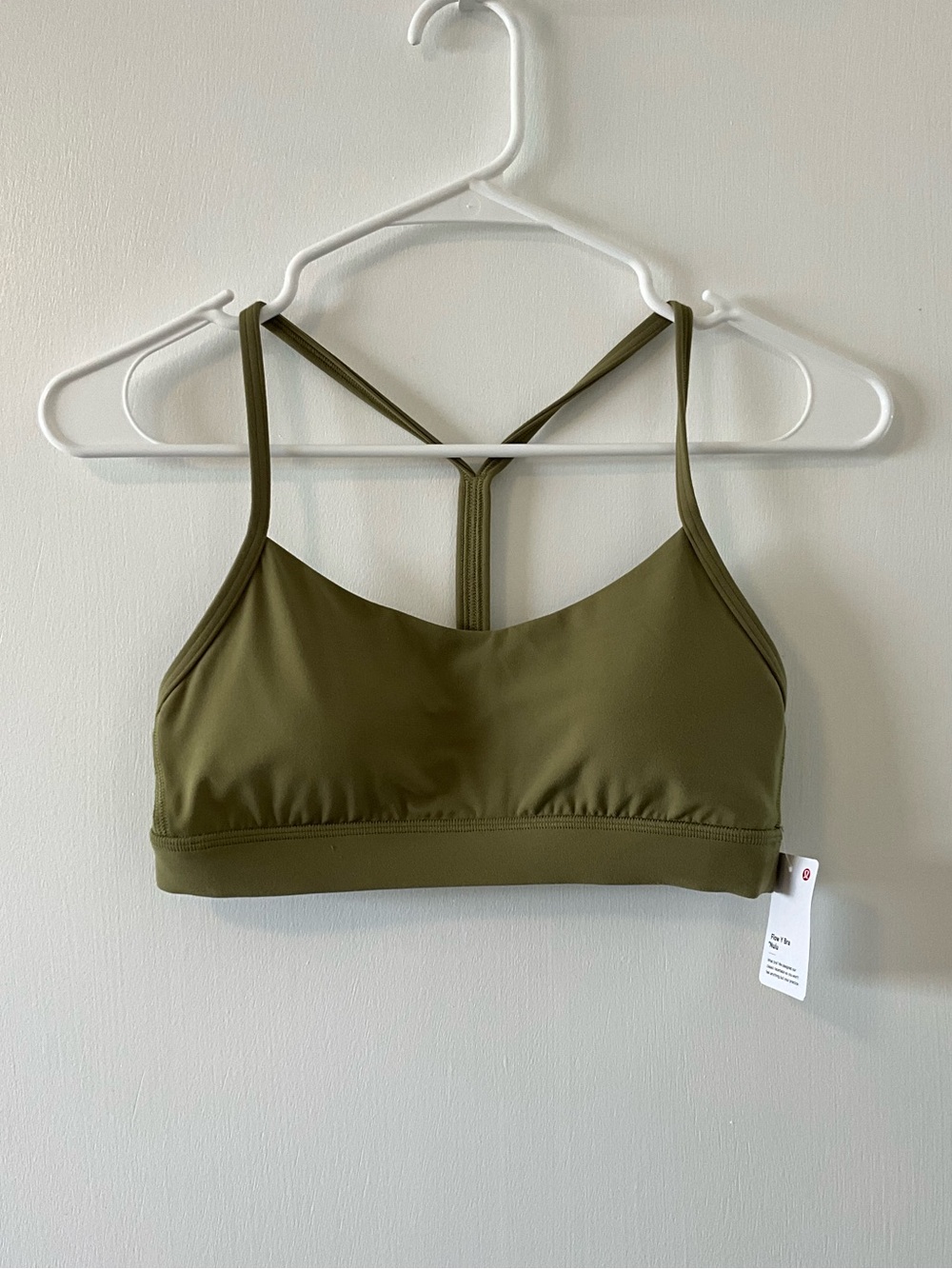 Lululemon flow y bra NWT size 6 bronze green